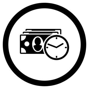 Nakit kredi vektör simge yuvarlak