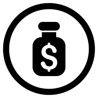 İş çare vektör simge yuvarlak