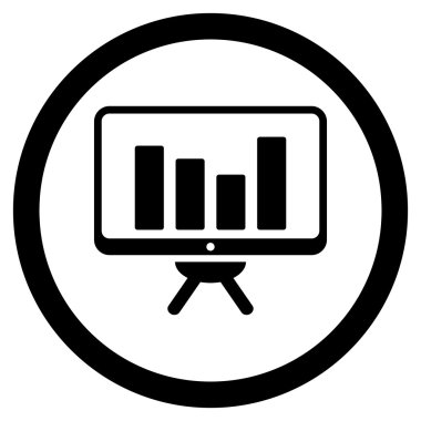 Çubuk yuvarlak vektör simge izleme grafiği