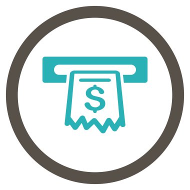 Alış irsaliyesi Terminal düz yuvarlak vektör simgesi