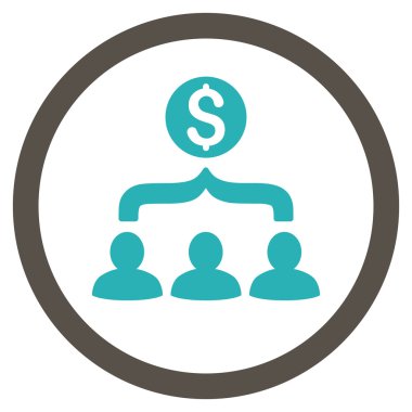 Satış Huni düz yuvarlak vektör simgesi