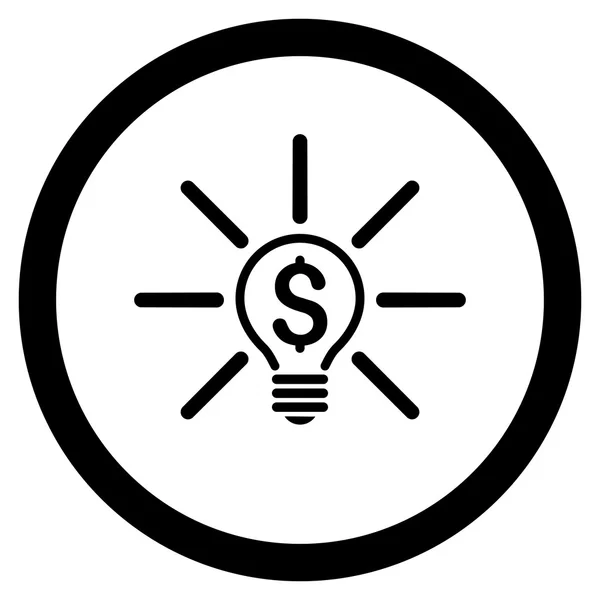 Business idee lamp afgeronde Vector Icon — Stockvector