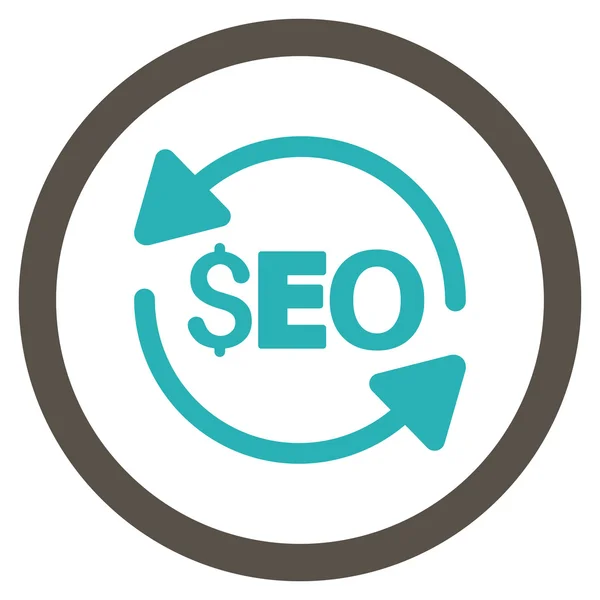 Aggiornamento Icona vettoriale arrotondata Seo Flat — Vettoriale Stock