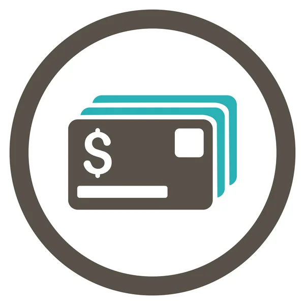 Hitelkártyák lekerekített Vector Icon — Stock Vector