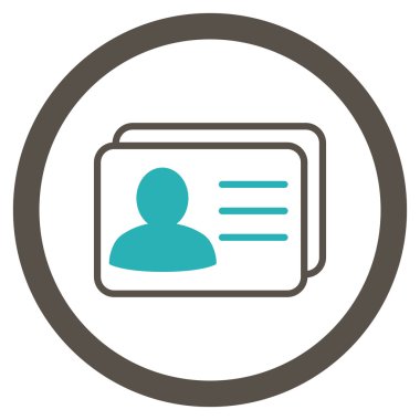 Hesap kartları yuvarlak vektör simgesi