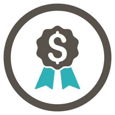 Bankacılık Ödülü yuvarlak vektör simgesi