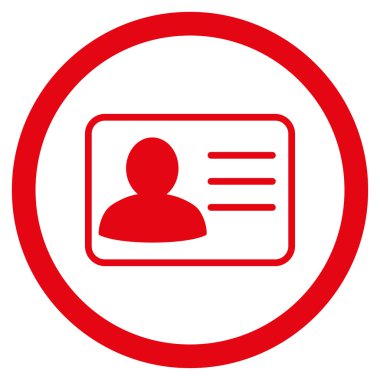 Hesap kartı yuvarlak vektör simgesi