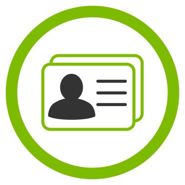 Hesap kartları yuvarlak vektör simgesi