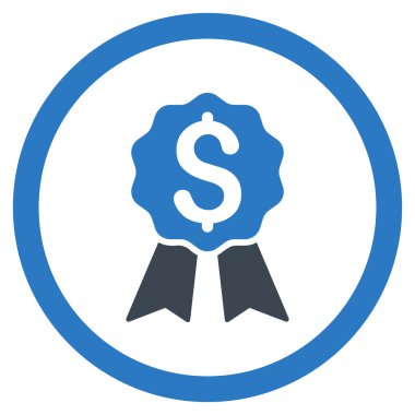 Bankacılık Ödülü yuvarlak vektör simgesi