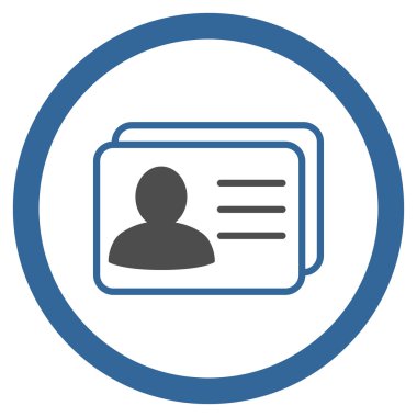 Hesap kartları yuvarlak vektör simgesi