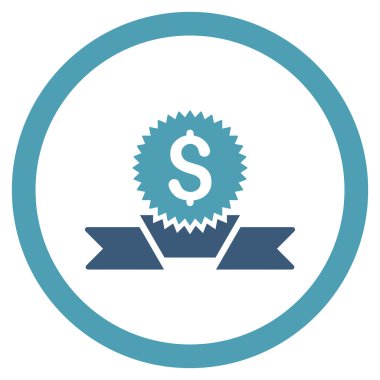 Bankacılık Ödülü yuvarlak vektör simgesi