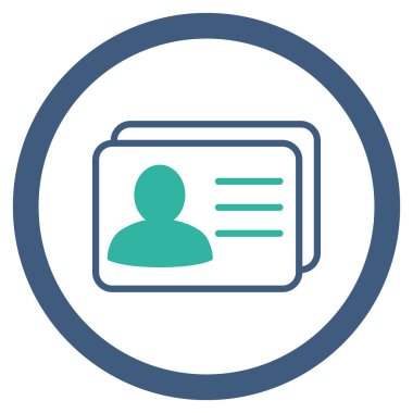 Hesap kartları yuvarlak vektör simgesi