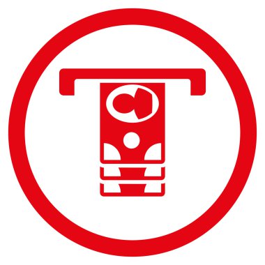 Banknot yuvarlak vektör simge çekilme