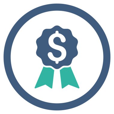 Bankacılık Ödülü yuvarlak vektör simgesi