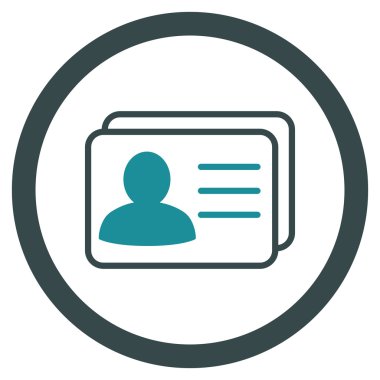 Hesap kartları yuvarlak vektör simgesi