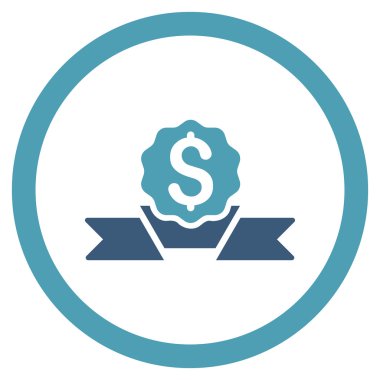 Doları ödül yuvarlak vektör simgesi