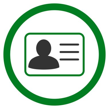 Hesap kartı yuvarlak vektör simgesi