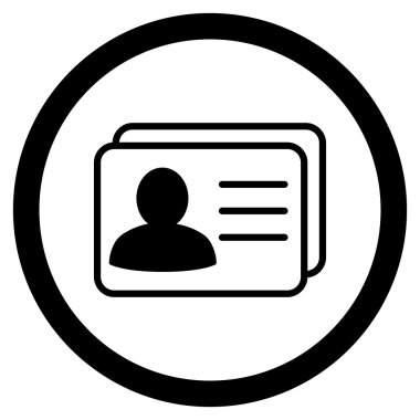 Hesap kartları yuvarlak vektör simgesi