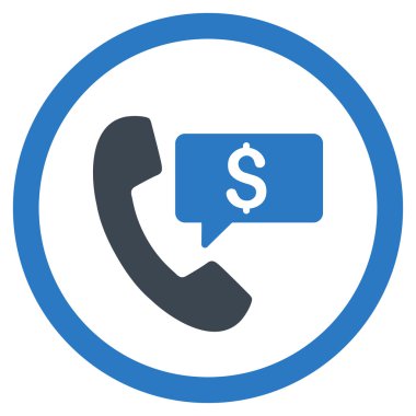 Telefon sipariş yuvarlak vektör simgesi