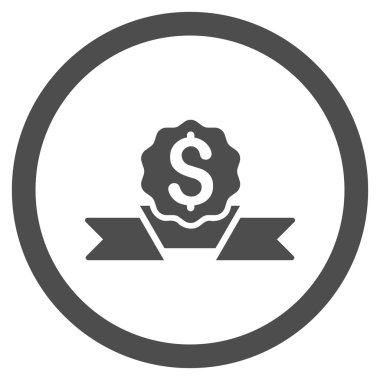 Doları ödül yuvarlak vektör simgesi