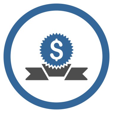 Bankacılık Ödülü yuvarlak vektör simgesi