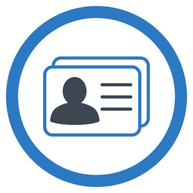 Hesap kartları yuvarlak vektör simgesi