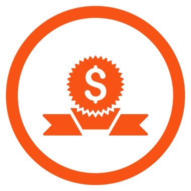 Bankacılık Ödülü yuvarlak vektör simgesi