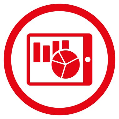 Pda yuvarlak vektör simge listeleri