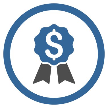 Bankacılık Ödülü yuvarlak vektör simgesi