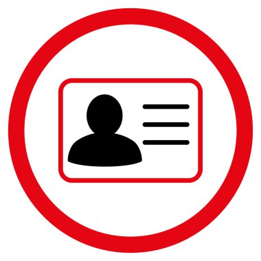 Hesap kartı yuvarlak vektör simgesi