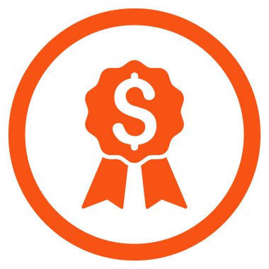 Bankacılık Ödülü yuvarlak vektör simgesi