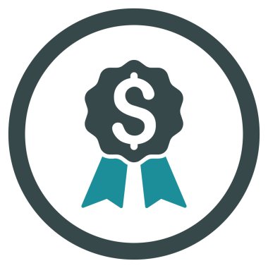 Bankacılık Ödülü yuvarlak vektör simgesi