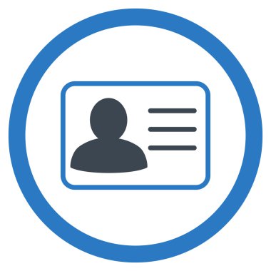 Hesap kartı yuvarlak vektör simgesi