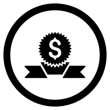 Bankacılık Ödülü yuvarlak vektör simgesi