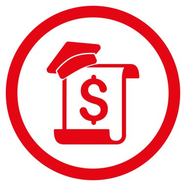 Eğitim fatura yuvarlak vektör simgesi