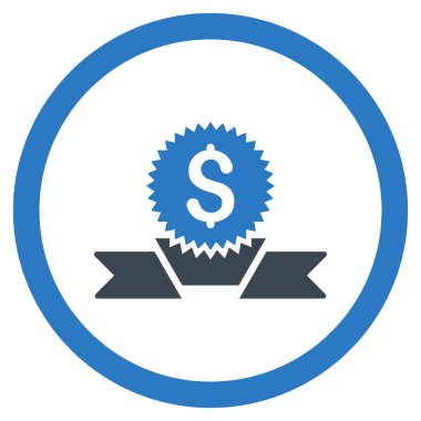 Bankacılık Ödülü yuvarlak vektör simgesi