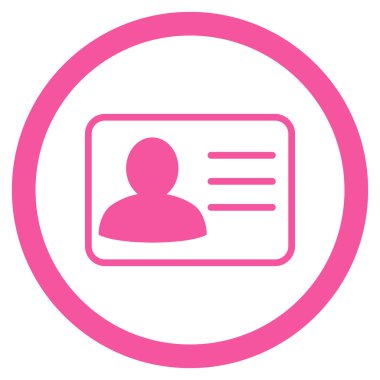 Hesap kartı yuvarlak vektör simgesi