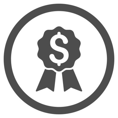 Bankacılık Ödülü yuvarlak vektör simgesi