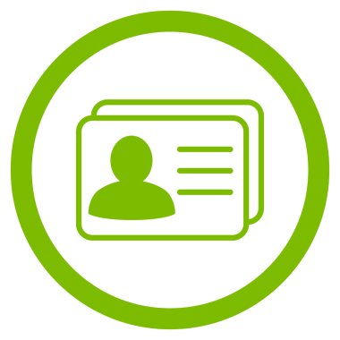 Hesap kartları yuvarlak vektör simgesi