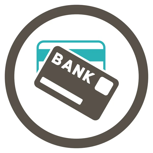 Bank Cards Rounded Vector Icon — Stock Vector