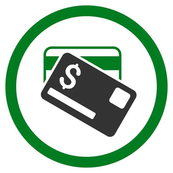 Kreditní karty zaoblené vektorové ikony — Stockový vektor