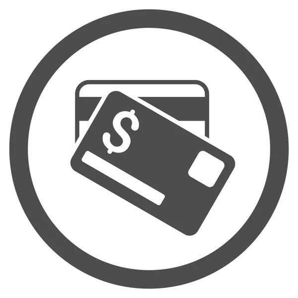 Kreditkarten gerundetes Vektorsymbol — Stockvektor