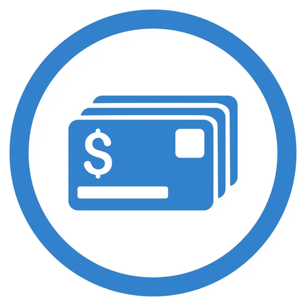 Creditcards afgeronde Vector Icon — Stockvector