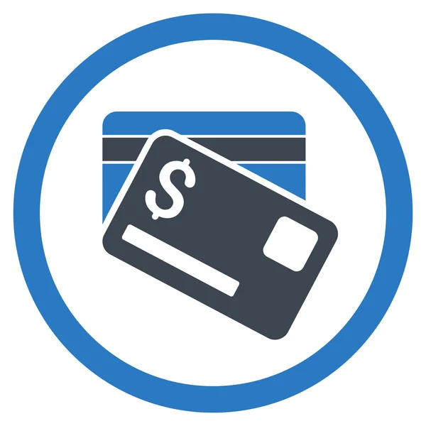 Bank karty wektor zaokrąglona ikona — Wektor stockowy