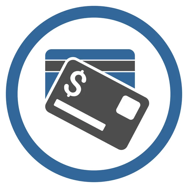 Cartes bancaires Icône vectorielle arrondie — Image vectorielle