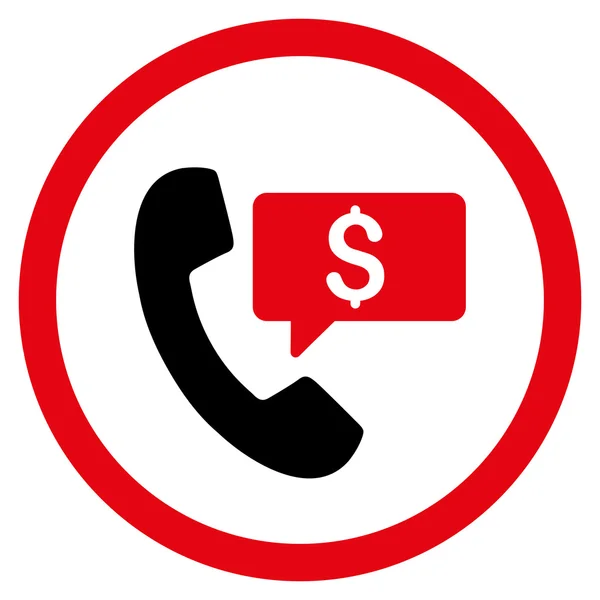 Ikona telefonu zamówienia wektor zaokrąglona — Wektor stockowy