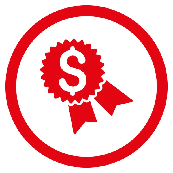 Geld Award afgeronde Vector Icon — Stockvector