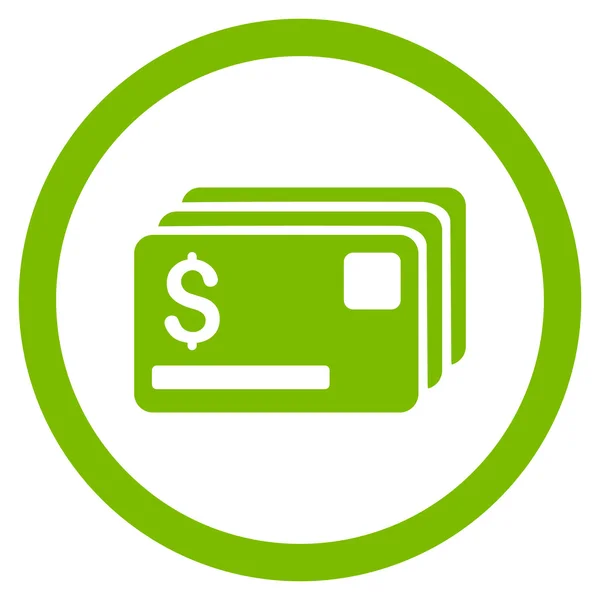Πιστωτικές κάρτες στρογγυλεμένες διάνυσμα εικονίδιο — Διανυσματικό Αρχείο