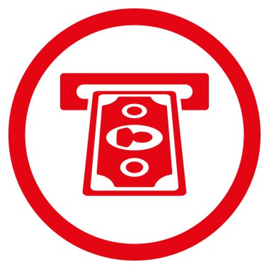 Ödeme Terminal yuvarlak vektör simgesi