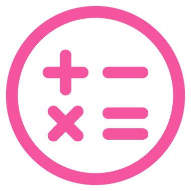 Hesap makinesi yuvarlak vektör simgesi